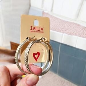 "Gold" Plated Braided Medium Hoops Boss Babe Shines